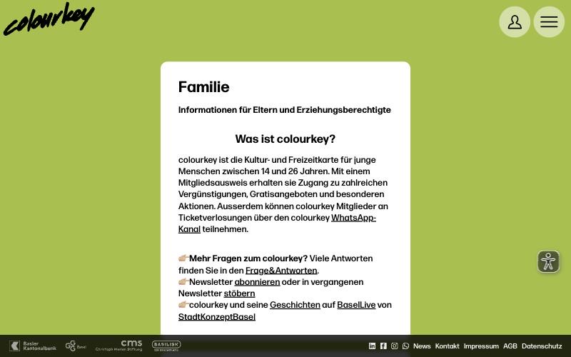 Colourkey — family page
