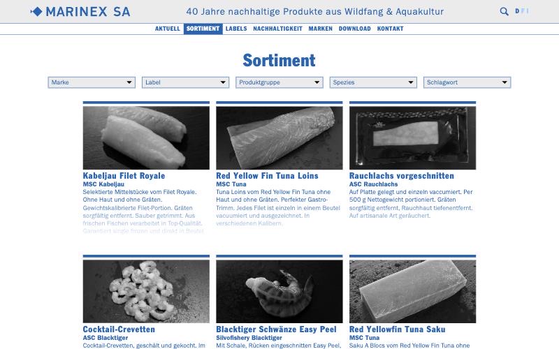 Marinex — product range